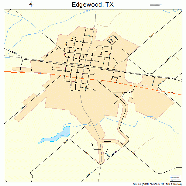Edgewood, TX street map