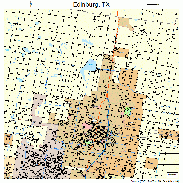 Edinburg, TX street map