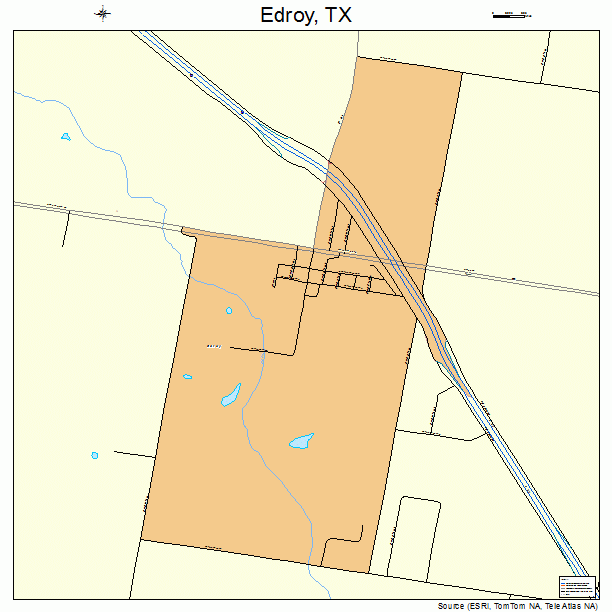 Edroy, TX street map