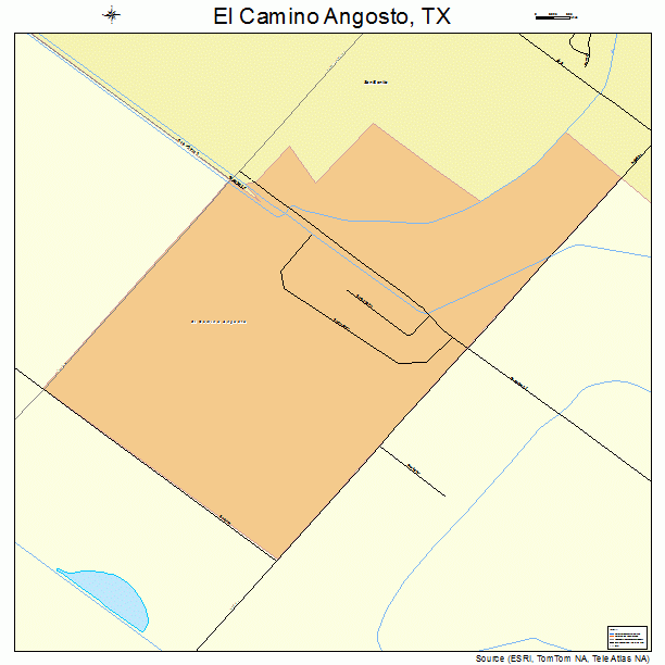 El Camino Angosto, TX street map