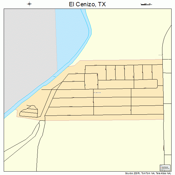 El Cenizo, TX street map