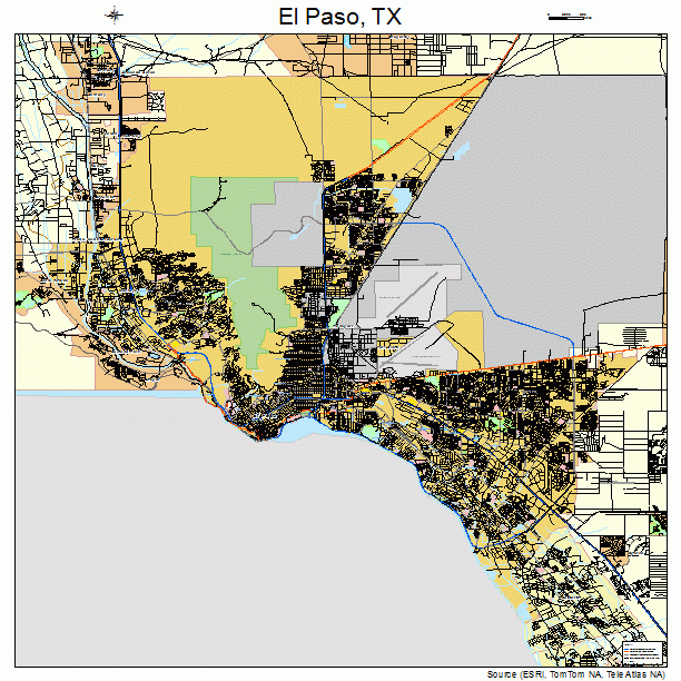 El Paso, TX street map