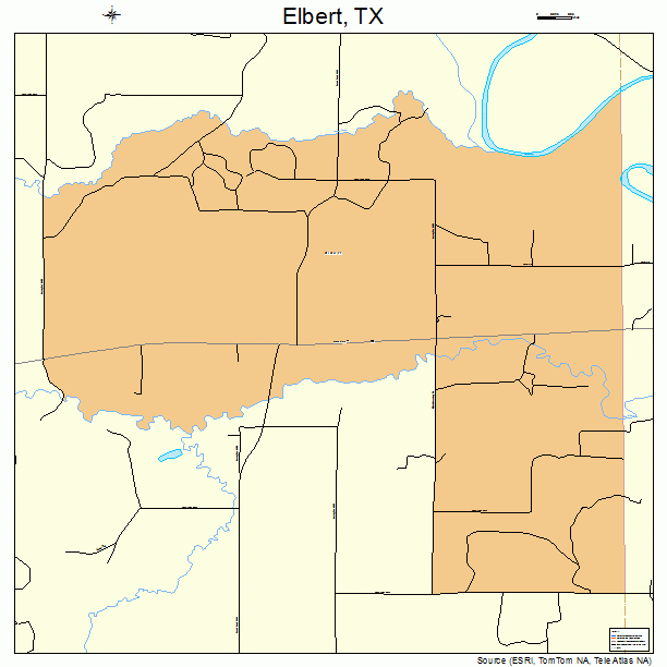 Elbert, TX street map