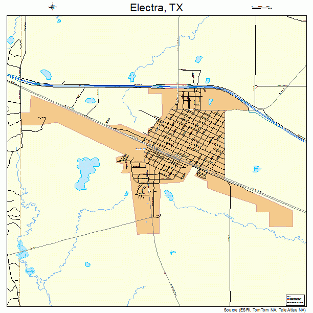 Electra, TX street map