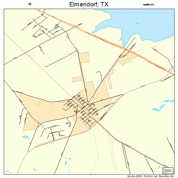 Elmendorf, TX street map