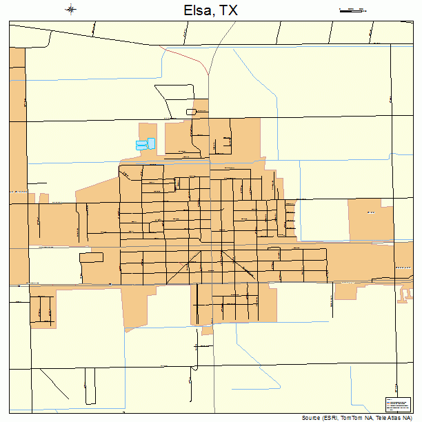 Elsa, TX street map