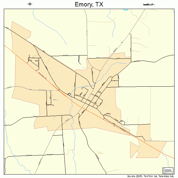 Emory, TX street map