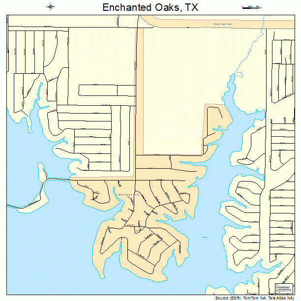 Enchanted Oaks, TX street map