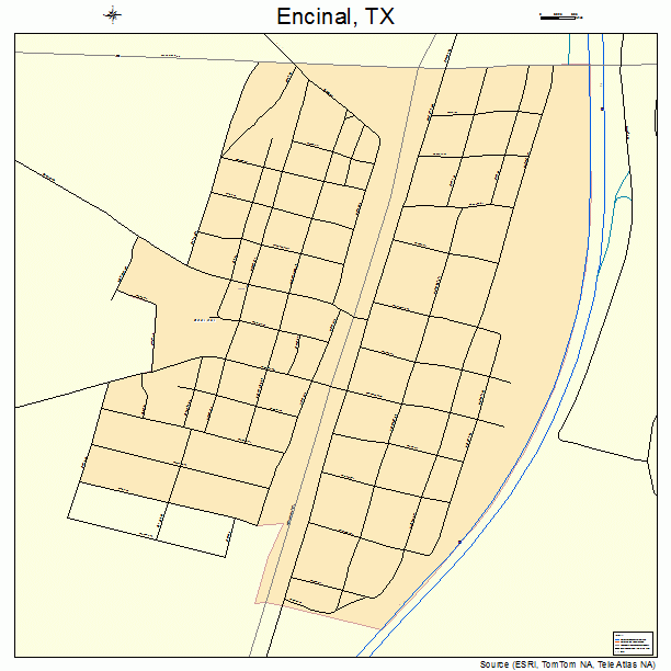 Encinal, TX street map