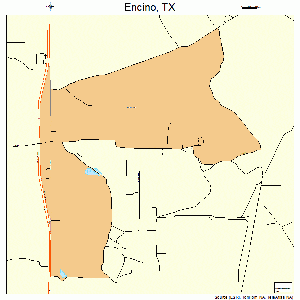 Encino, TX street map