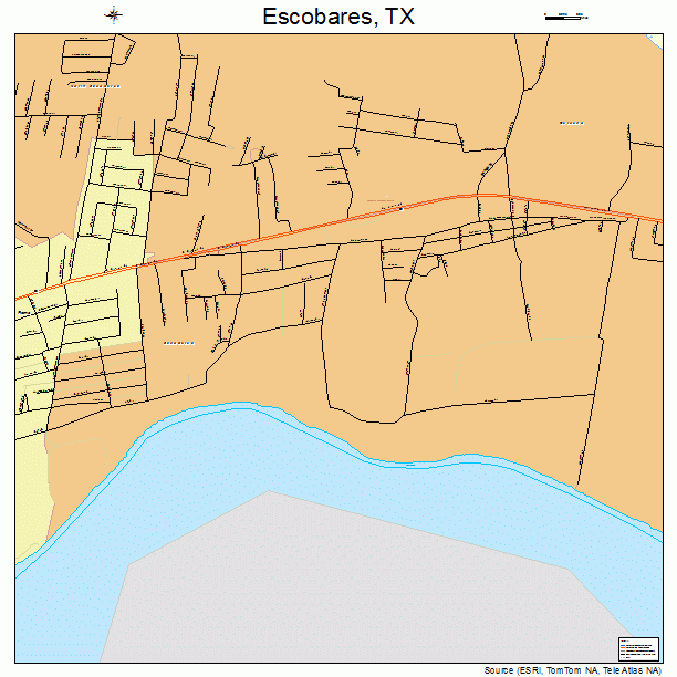 Escobares, TX street map