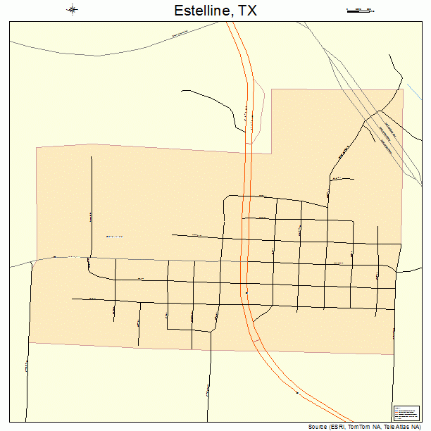 Estelline, TX street map