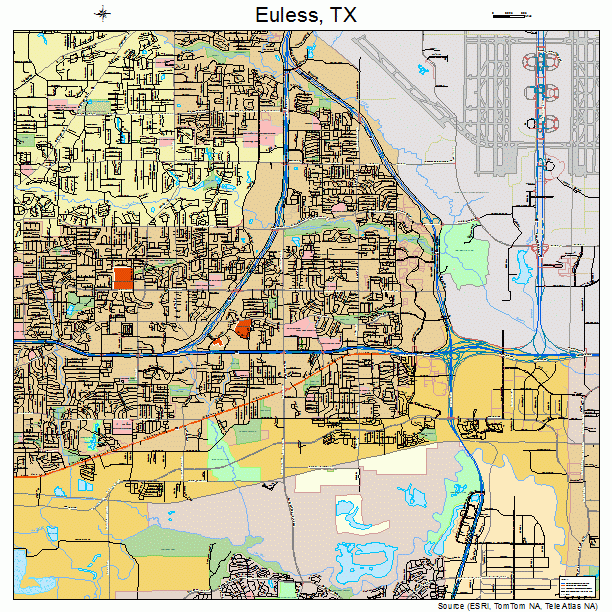 Euless, TX street map