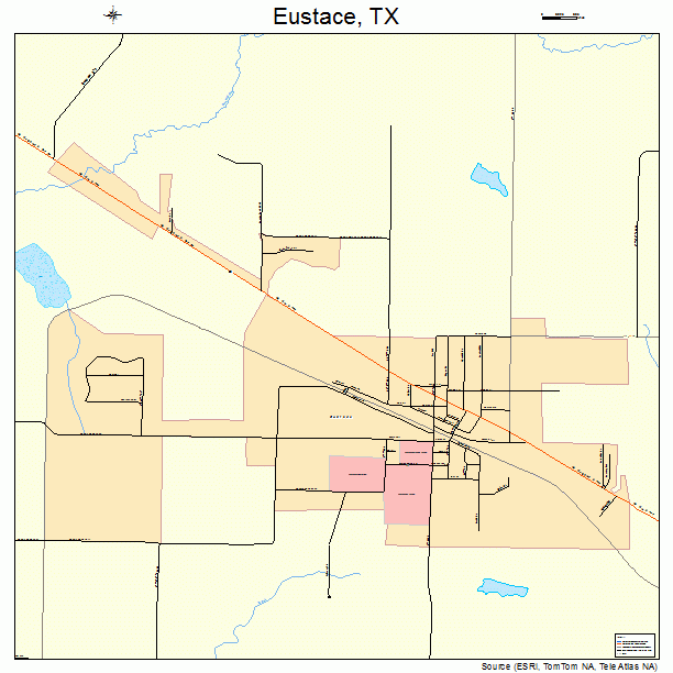 Eustace, TX street map