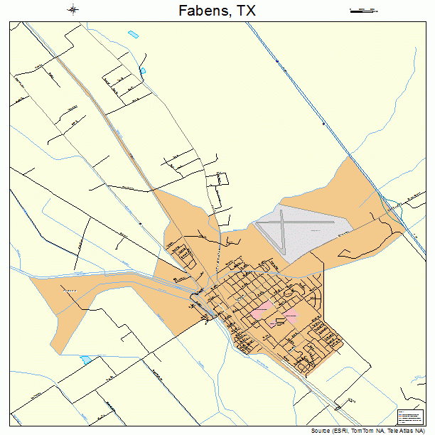 Fabens, TX street map