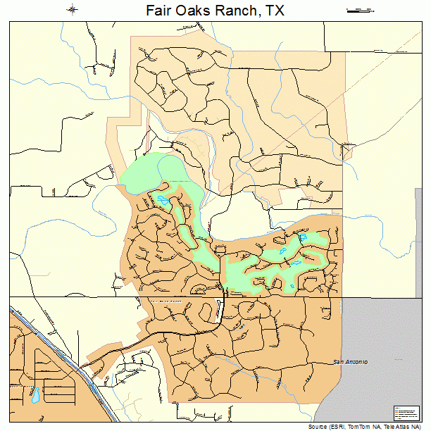 Fair Oaks Ranch, TX street map