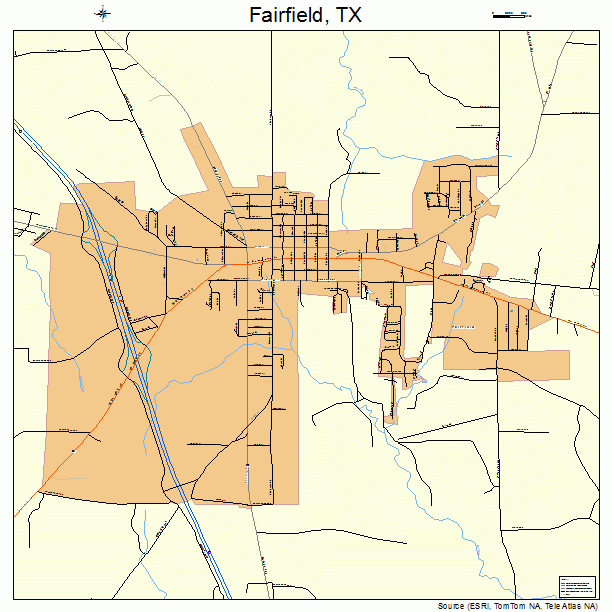 Fairfield, TX street map