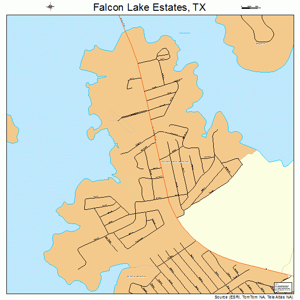 Falcon Lake Estates, TX street map