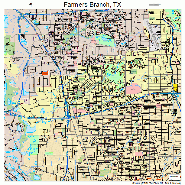 Farmers Branch, TX street map