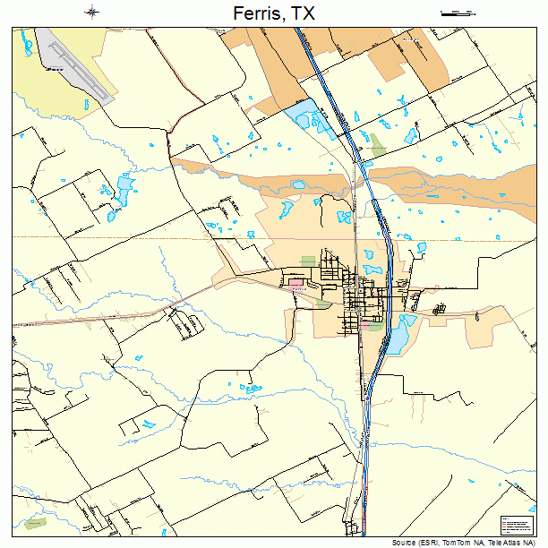 Ferris, TX street map