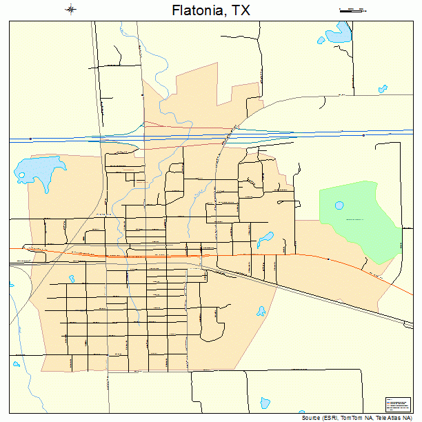 Flatonia, TX street map