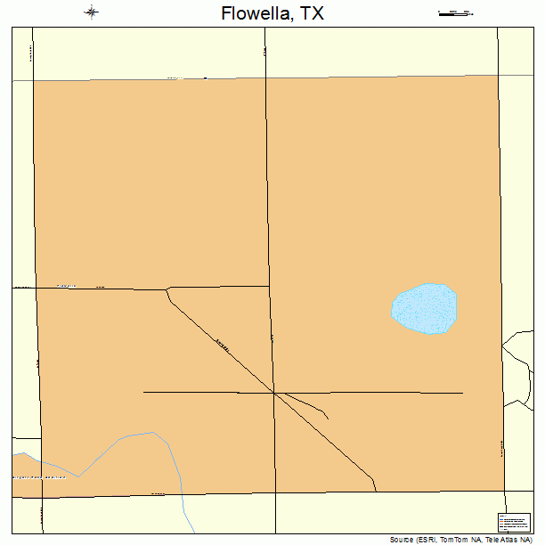 Flowella, TX street map