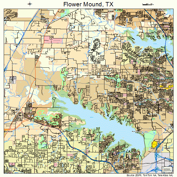 Flower Mound, TX street map