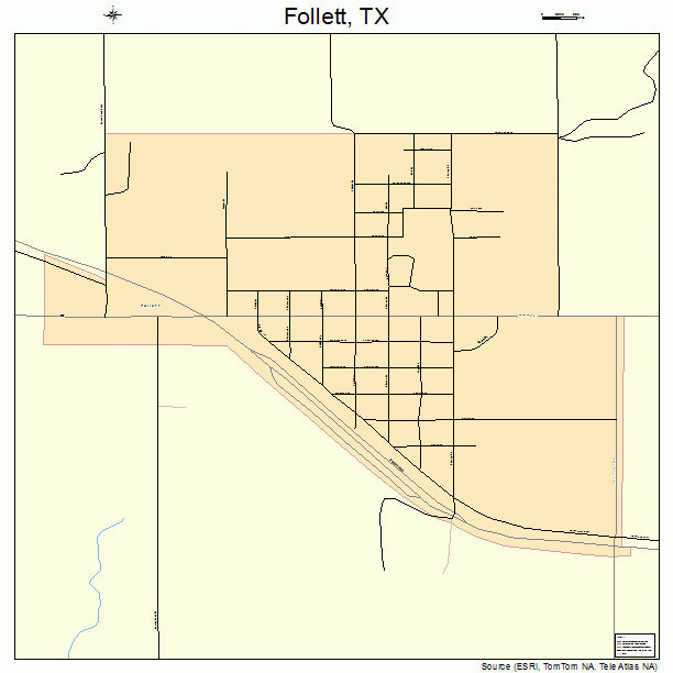 Follett, TX street map