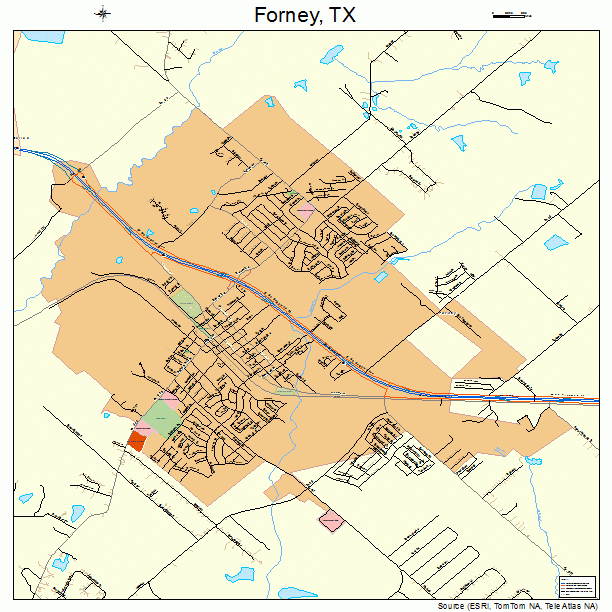 Forney, TX street map
