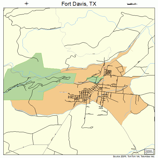 Fort Davis, TX street map