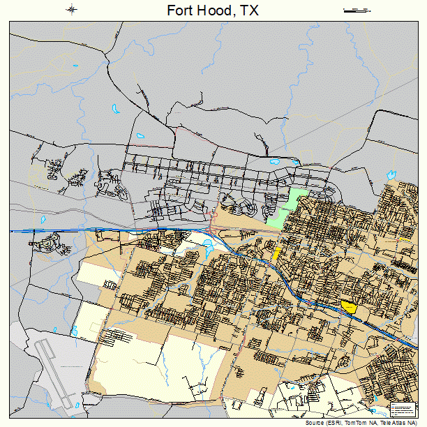 Fort Hood, TX street map