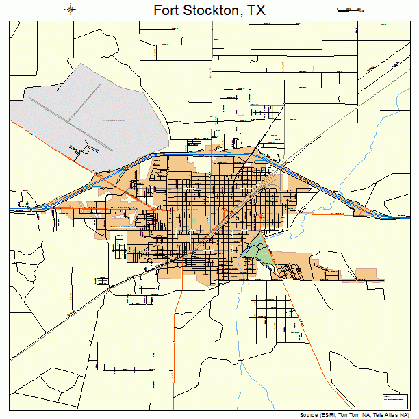 Fort Stockton, TX street map
