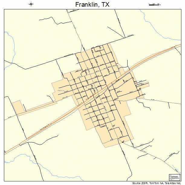 Franklin, TX street map