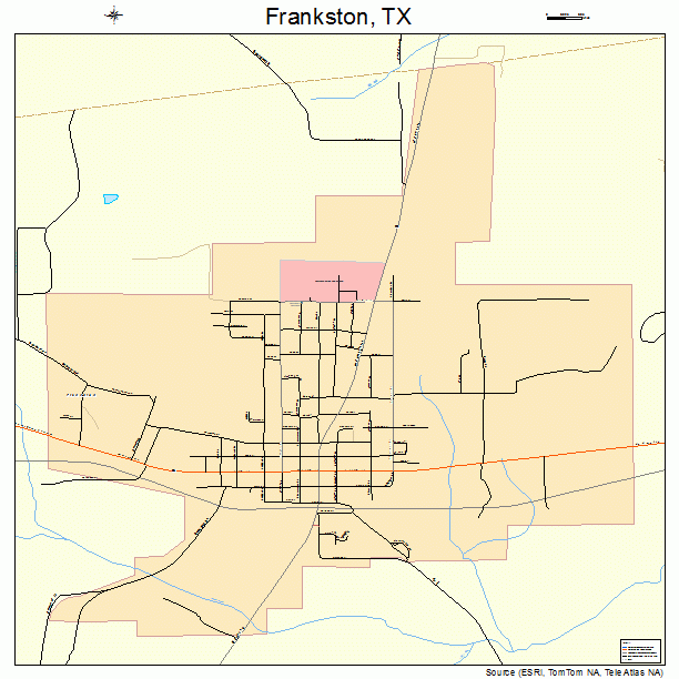 Frankston, TX street map