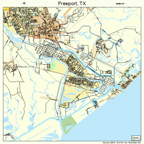 Freeport, TX street map