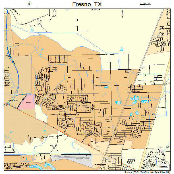 Fresno, TX street map