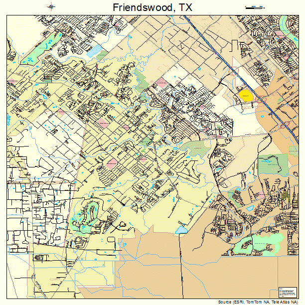 Friendswood, TX street map