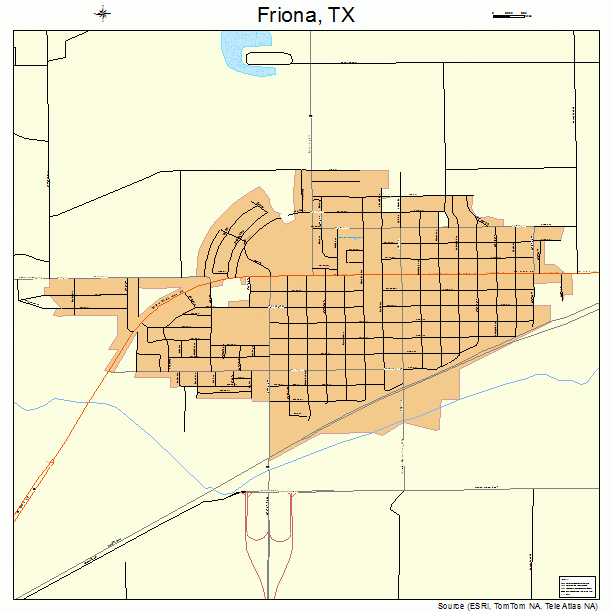 Friona, TX street map