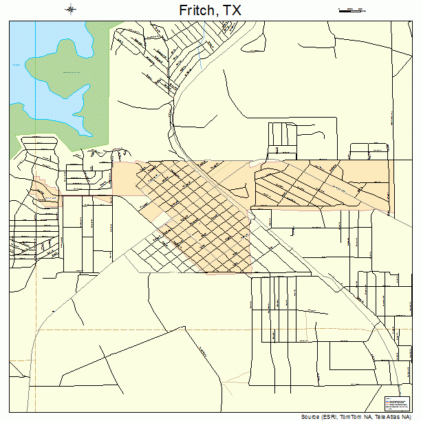 Fritch, TX street map