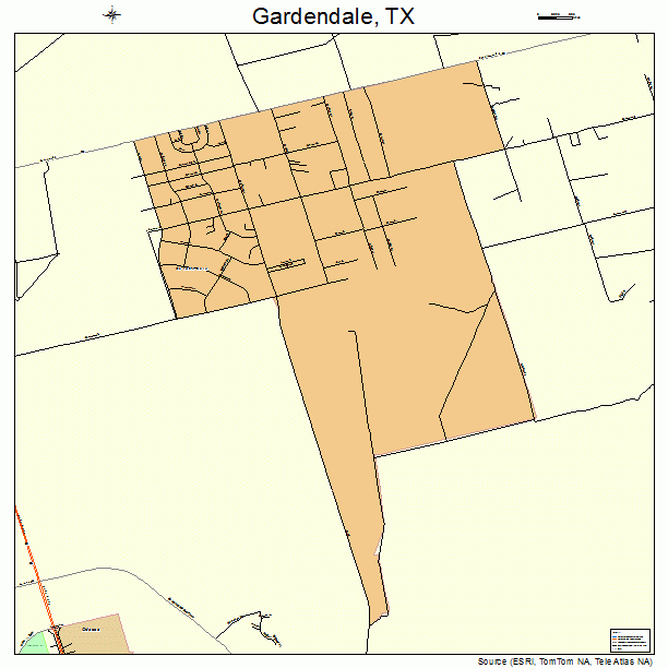 Gardendale, TX street map
