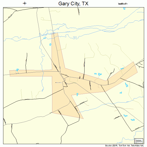 Gary City, TX street map