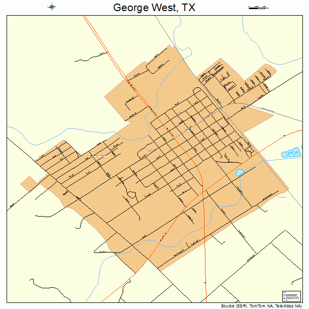 George West, TX street map