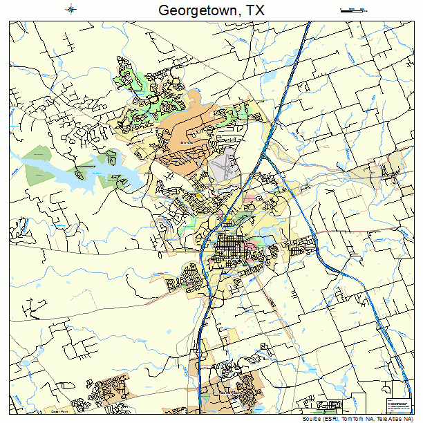 Georgetown, TX street map
