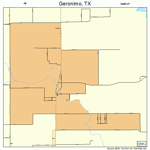 Geronimo, TX street map