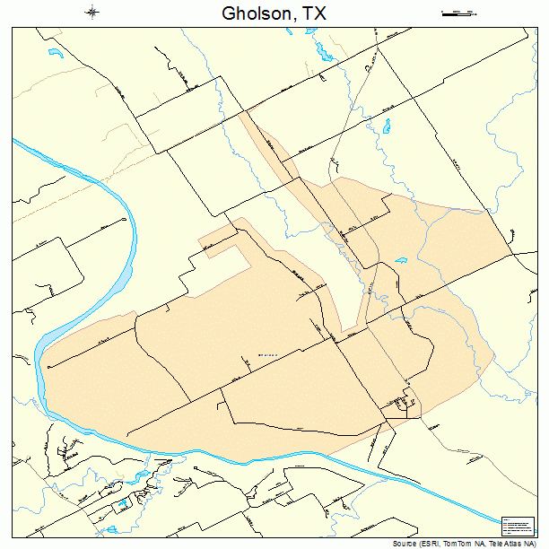 Gholson, TX street map