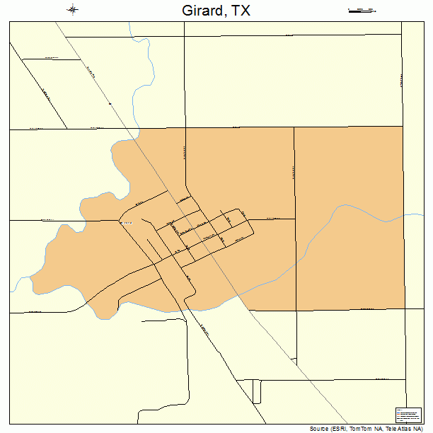 Girard, TX street map