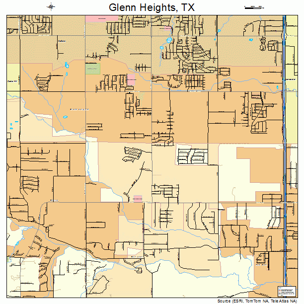 Glenn Heights, TX street map