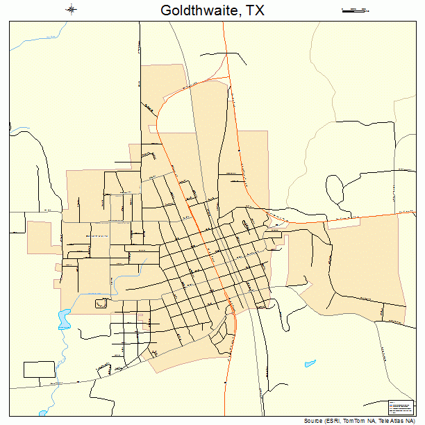 Goldthwaite, TX street map