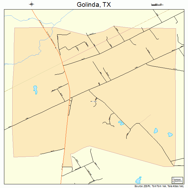Golinda, TX street map