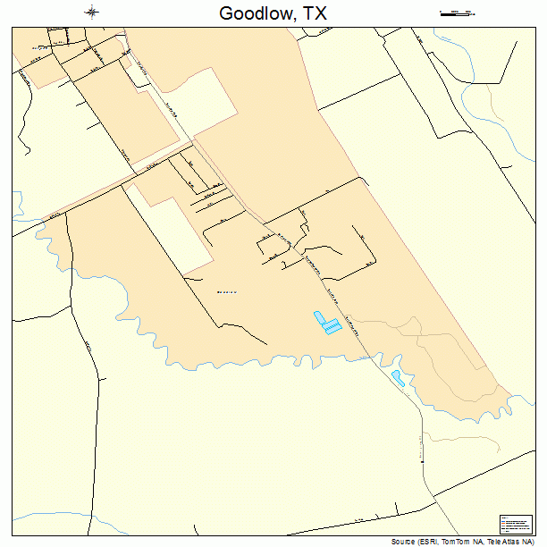 Goodlow, TX street map